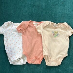 Laura Ashley White and Pink Bodysuits Soft Stretchy Fabric
